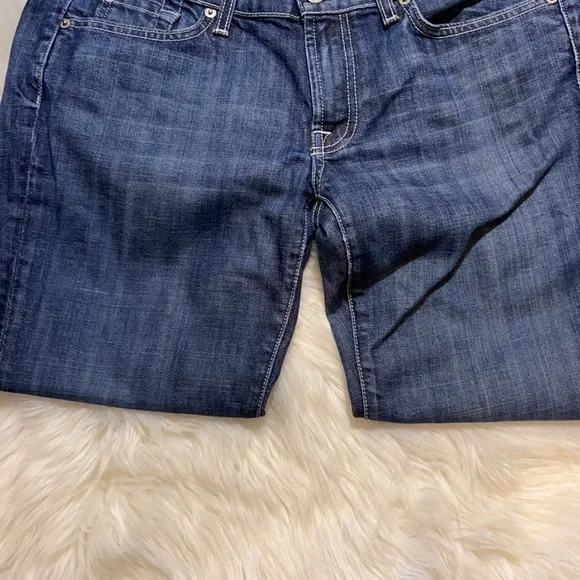 7 For All Mankind 7Fam Low Rise Boot Cut Medium Wash Blue Jeans Size 32 - Picture 10 of 16